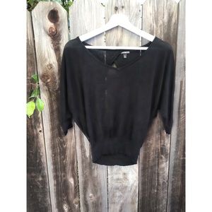 Vintage Circa 2010’s Black Open Back Top, Size Extra Small